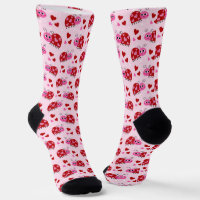 Ladybug Hearts Pattern Pink