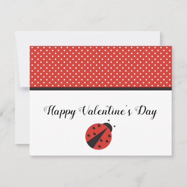 Ladybug hearts Valentine's Day card (Front)