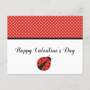 Ladybug hearts Valentine's Day card