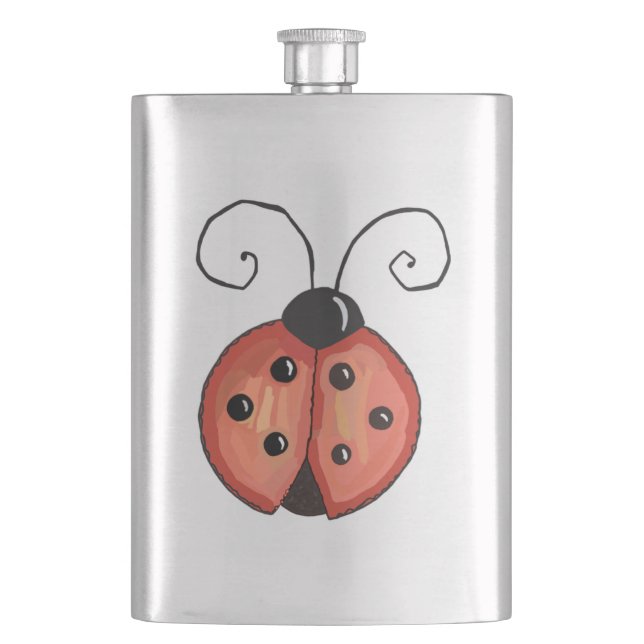 Ladybug Hip Flask (Front)