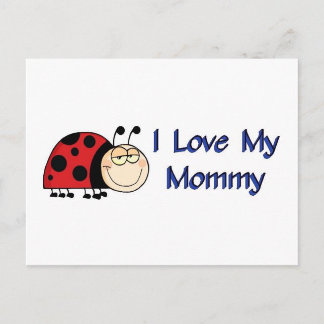 Ladybug I Love My Mummy Postcard (Front)