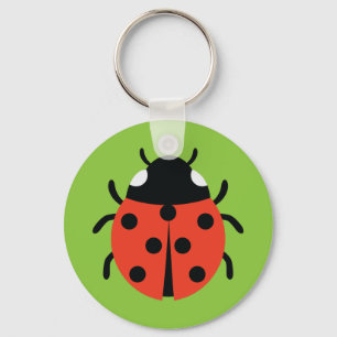Ladybug Illustration Key Ring