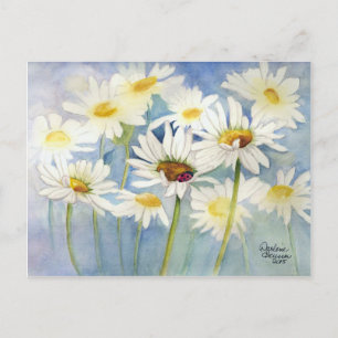 Ladybug in Daisies Postcard