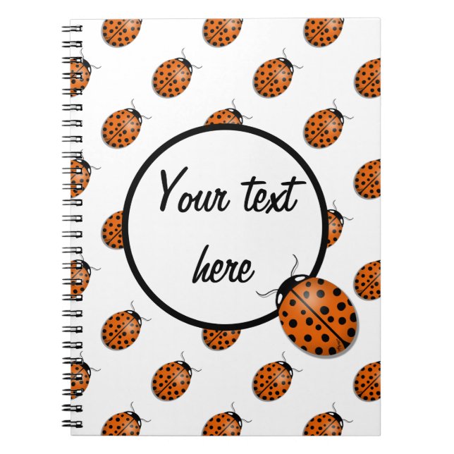 Ladybug in orange spiral notebook (Front)