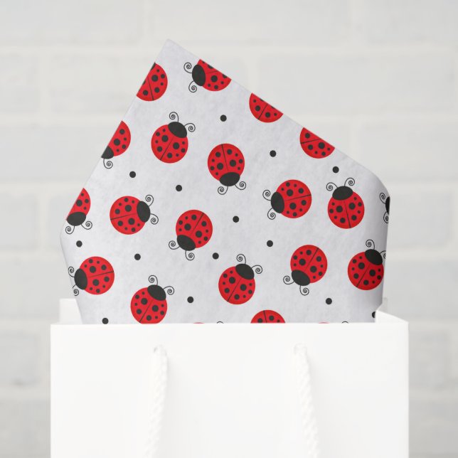Ladybug Insect Decoupage Tissue Paper (Gift Bag)