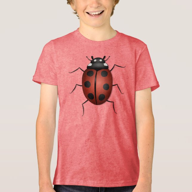 Ladybug insect Design Tri-Blend Shirt (Front)