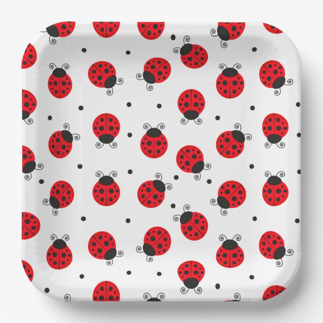 Ladybug Insect Paper Plate (Front)