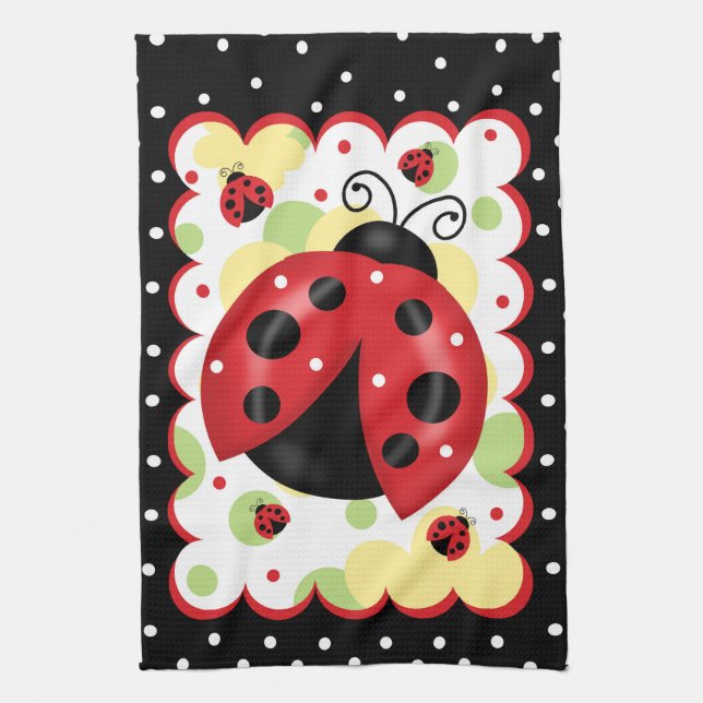 Ladybug Kitchen Towel (Vertical)