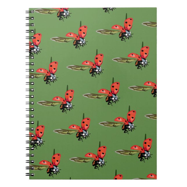 Ladybug, Lady bird fly Spiral  Notebook (Front)