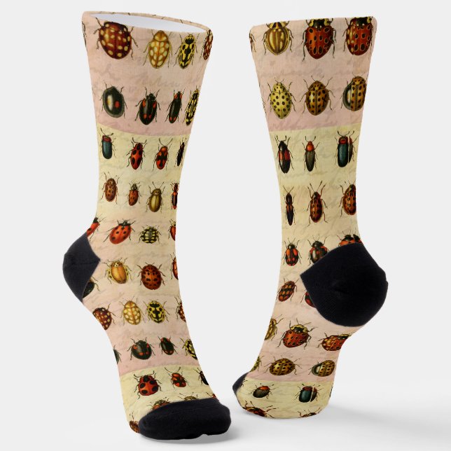Ladybug Ladybird Beetle Insect Bug Socks (Angled)