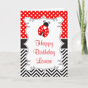 Ladybug Ladybird Birthday Party Card