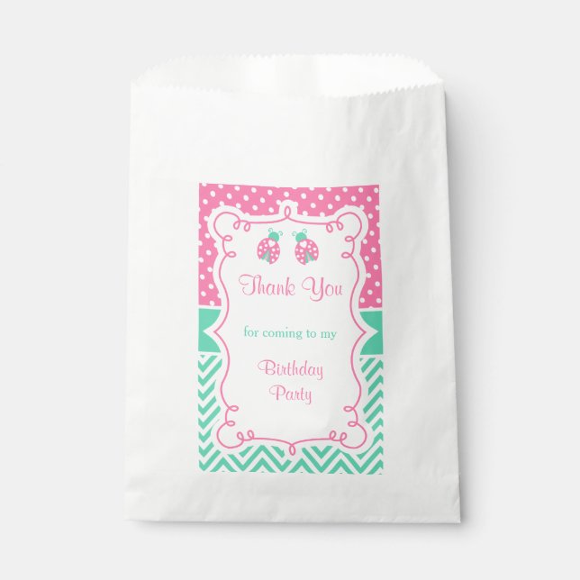 Ladybug Ladybird Favour Bags (Front)