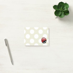 Ladybug (Ladybird, Lady Beetle) with Dots - Red Post-it Notes