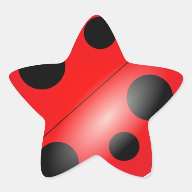 Ladybug - Ladybird Star Sticker (Front)