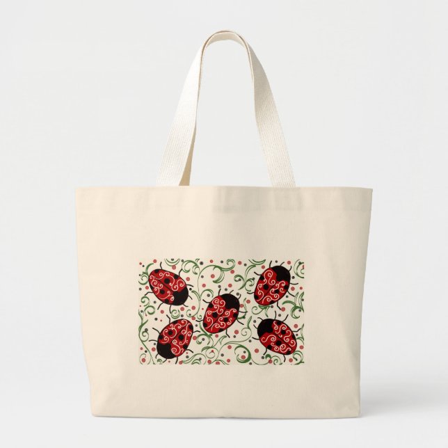 Ladybug Large Tote Bag (Front)