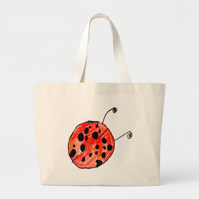 Ladybug Large Tote Bag (Front)