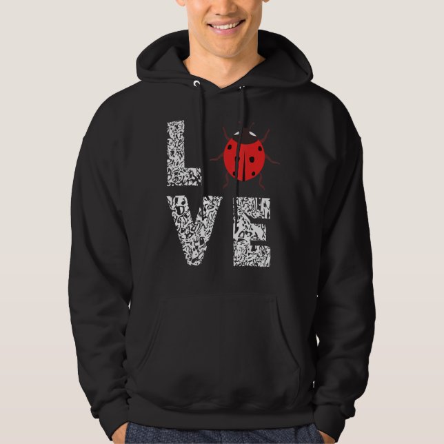 Ladybug Leopard Bug Love Cute Ladybug Insect Entom Hoodie (Front)