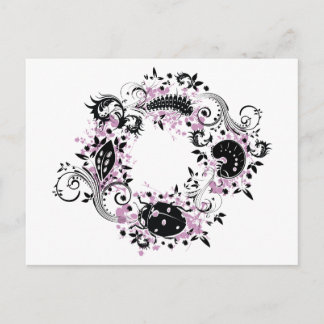 Ladybug Life Cycle Postcard - Purple