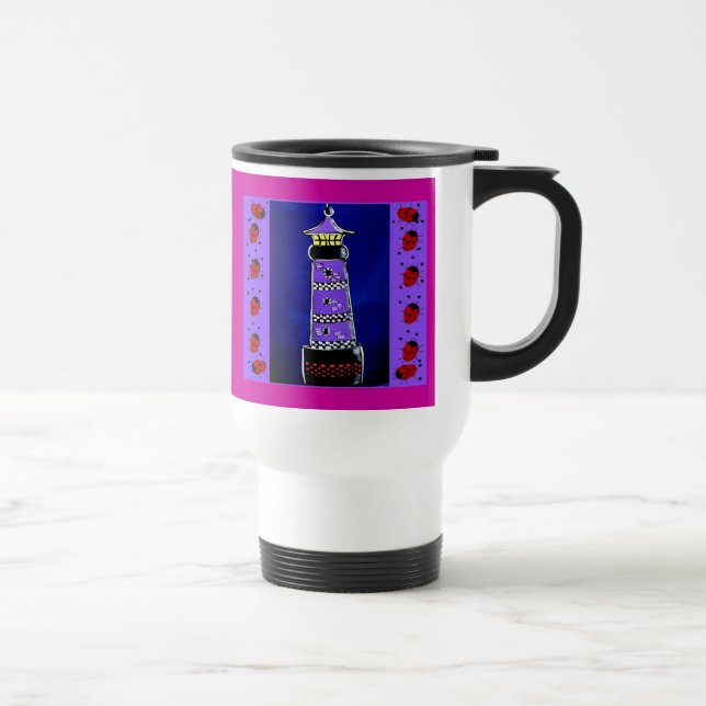 Ladybug Lighthouses Travel Mug (Right)