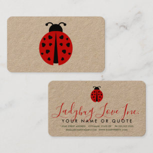 ladybug love business card