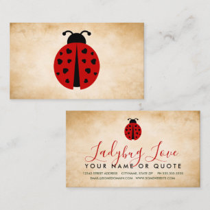 ladybug love business card