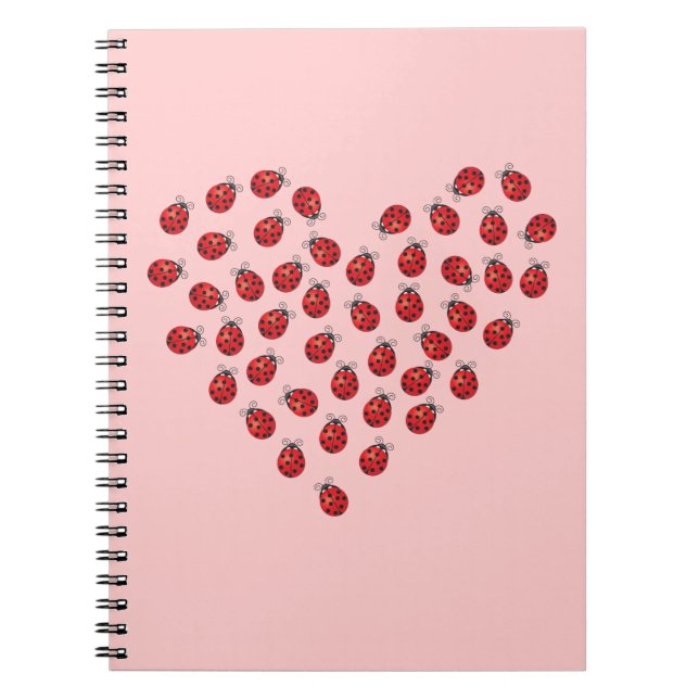 Ladybug Love Heart Notebook (Front)