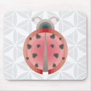 ladybug love mouse pad