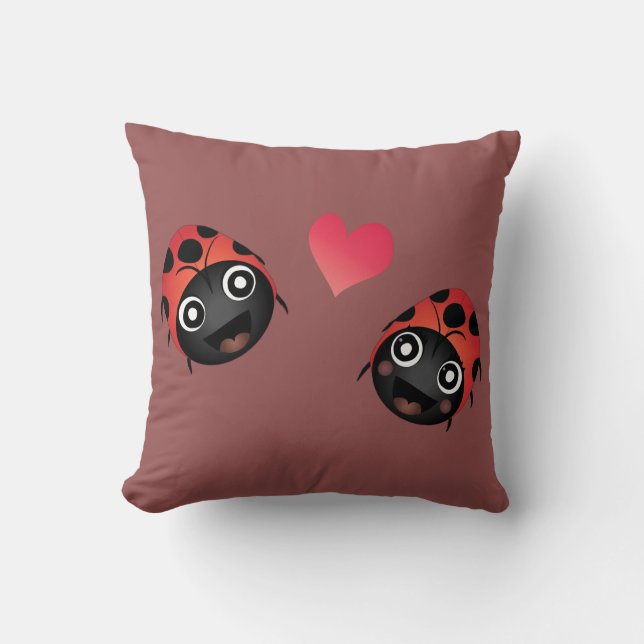 Ladybug Love (Pattern) Cushion (Front)