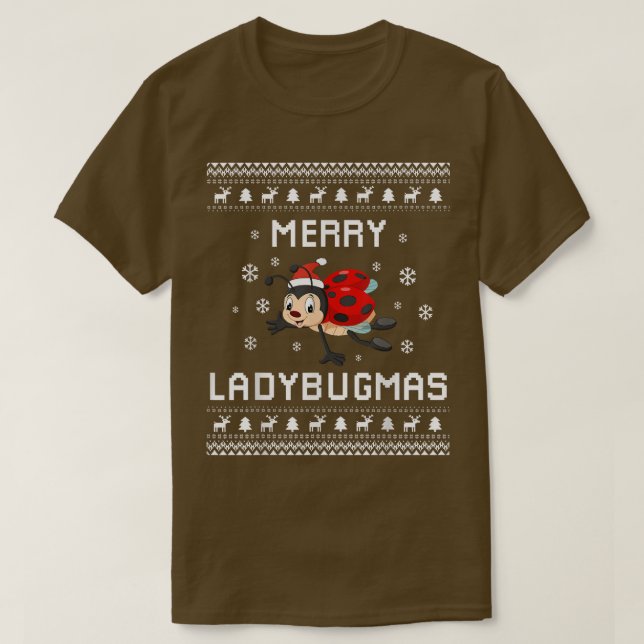 Ladybug Lover Christmas Ugly Xmas Ladybird Sweater (Design Front)