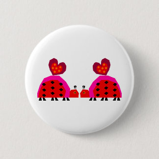 Ladybug Lovers 6 Cm Round Badge
