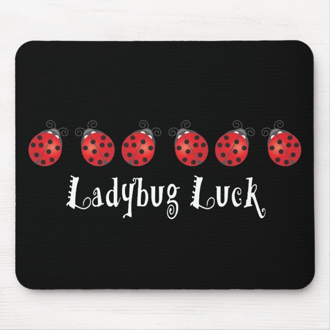 Ladybug Luck Mouse Pad (Front)