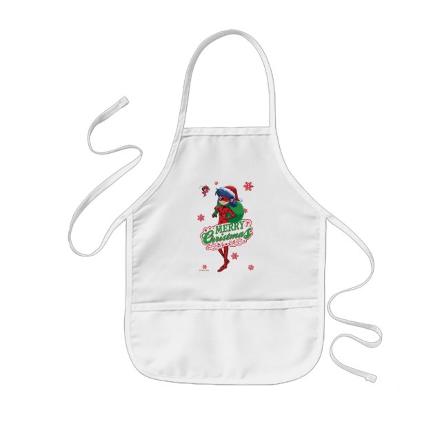 Ladybug | Merry Christmas Kids Apron (Front)