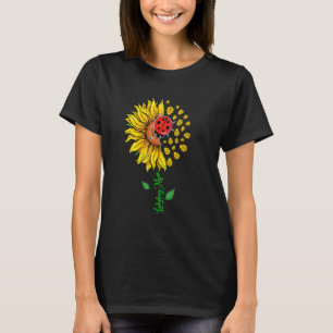 Ladybug Mom Cute Sunflower Ladybugs Lover Mother's T-Shirt