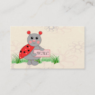 Ladybug Monogram  Business Card