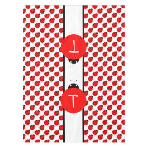 Ladybug Monogram Tablecloth
