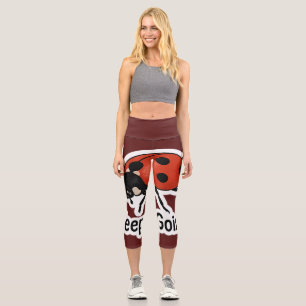 Ladybug Motivation Sticker  Capri Leggings
