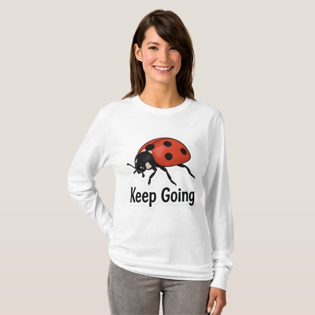 Ladybug Motivation Sticker  T-Shirt (Front Full)