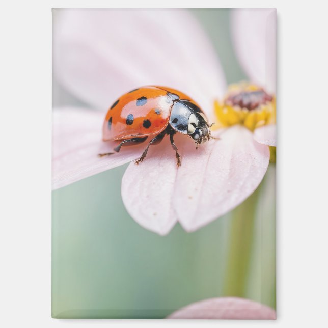Ladybug Nature Colourful Wildlife Serene Tranquil  Magnet (Front)