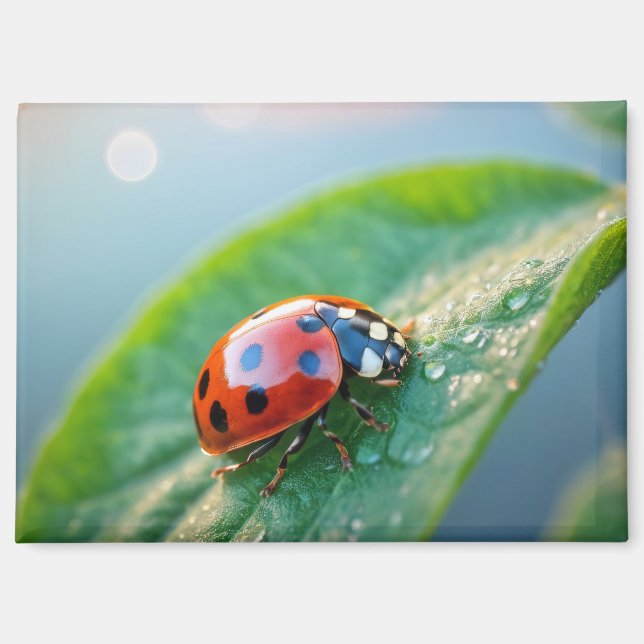 Ladybug Nature Colourful Wildlife Serene Tranquil  Magnet (Front)