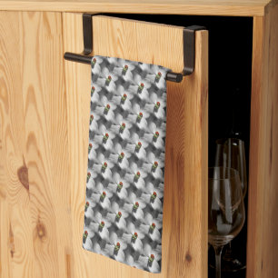 Ladybug On Dogwood Flower Nature Pattern      Tea Towel