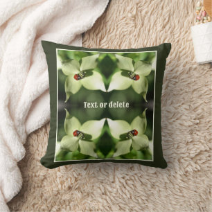 Ladybug On Dogwood Flower Nature Personalised Cushion