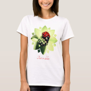Ladybug On Dogwood Flower Nature Personalized T-Shirt