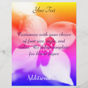Ladybug On Dogwood Flower Rainbow Colours       Custom Letterhead