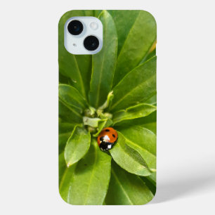Ladybug on Flowers iPhone 15 Mini Case