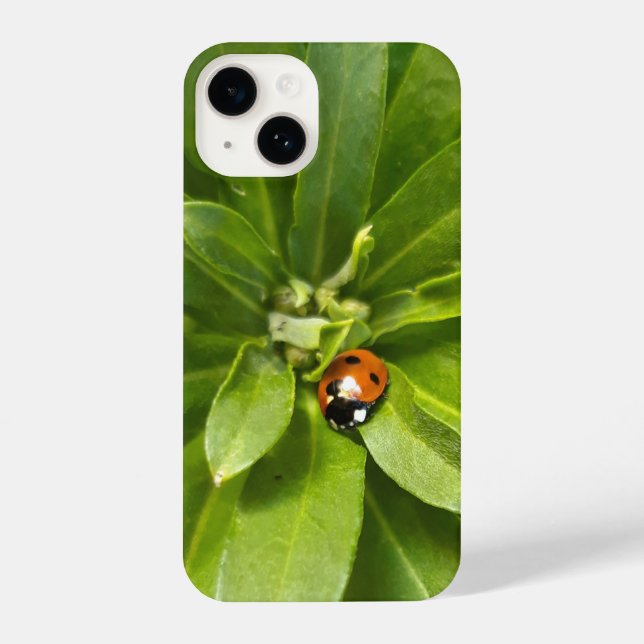 Ladybug on Flowers iPhone Case (Back)