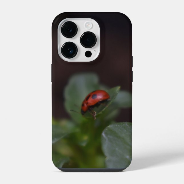 Ladybug on Flowers iPhone Case (Back)