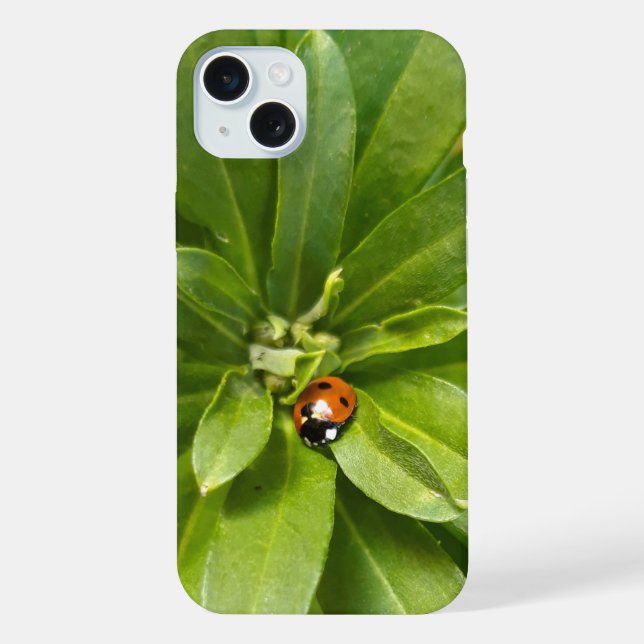 Ladybug on Flowers iPhone Case (Back)