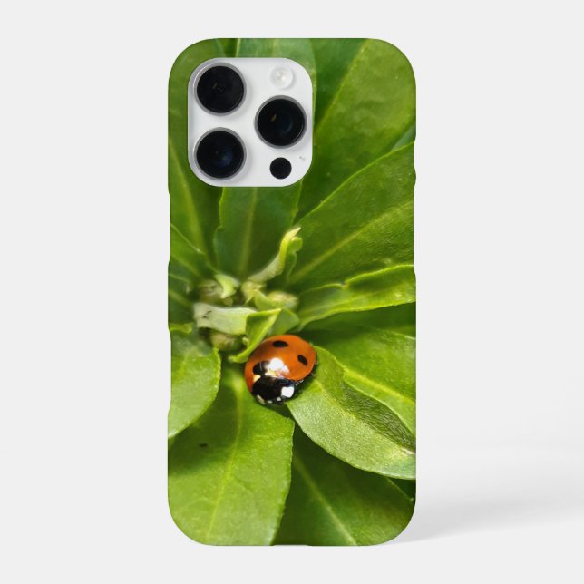 Ladybug on Flowers iPhone Case (Back)