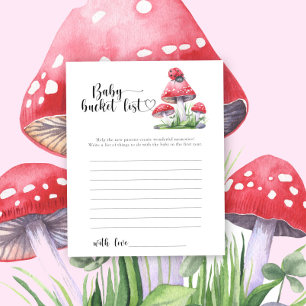Ladybug on red mushrooms - Baby bucket list