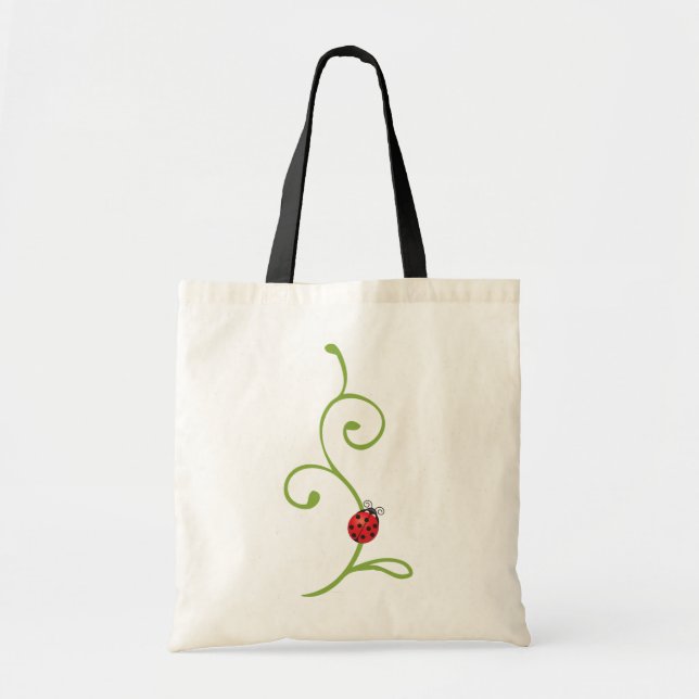 Ladybug on Vine Tote Bag (Front)